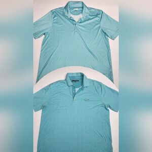 Greg Norman Golf Polos Lot of 2 Mens XL Short Sleeve Blue Play Dry Embroidered